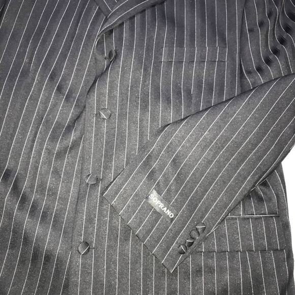 SOPRANO Striped Black Blazer - Picture 5 of 7